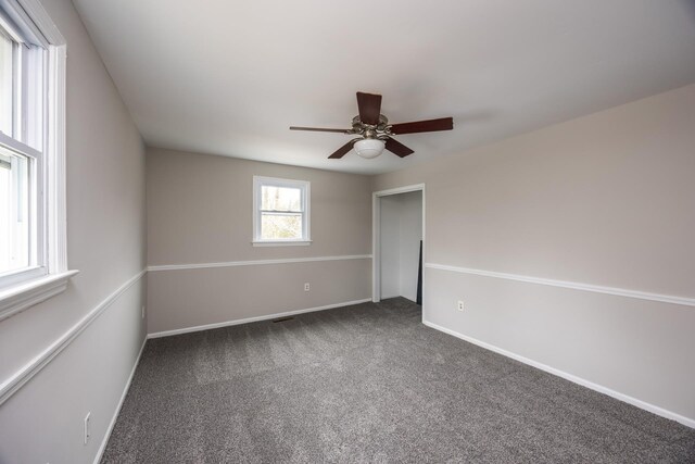 320 Bergen Ave, Marmora, NJ 08223 - carpeted spare room featuring ceiling fan and baseboards