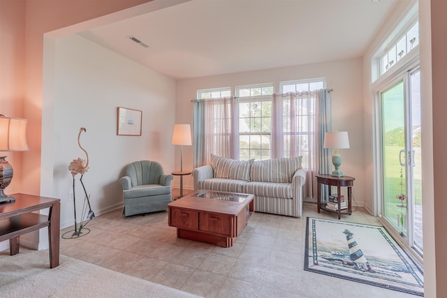 living room with a wealth of natural light