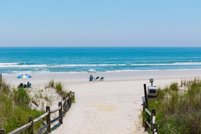 property view of water with a view of the beach