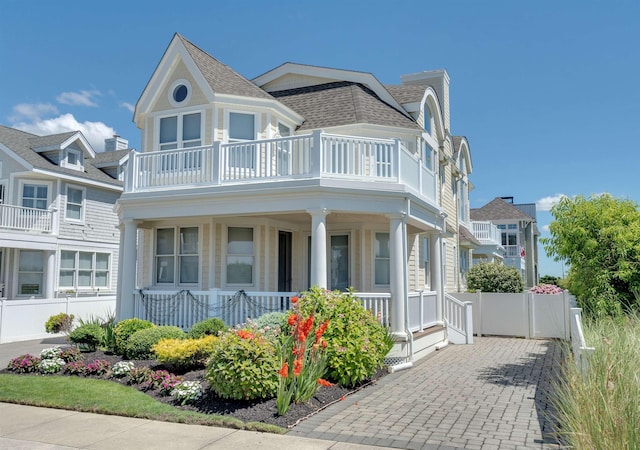 victorian home featuring a balcony