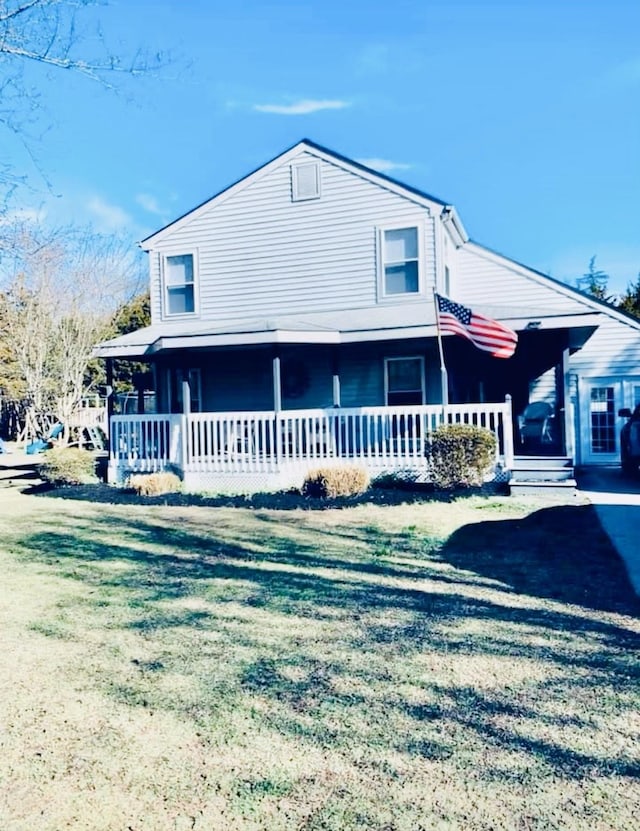 view of front of house featuring covered porch