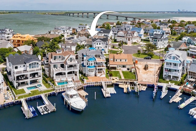 243 N Point Rd, Ocean City, NJ 08226 - birds eye view of property with a water view