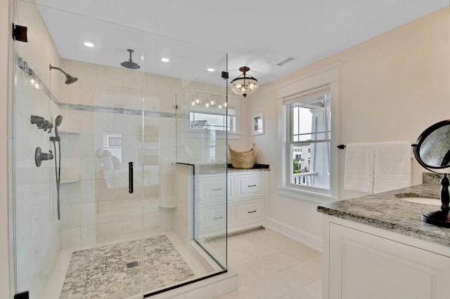 243 N Point Rd, Ocean City, NJ 08226 - bathroom featuring vanity and an enclosed shower