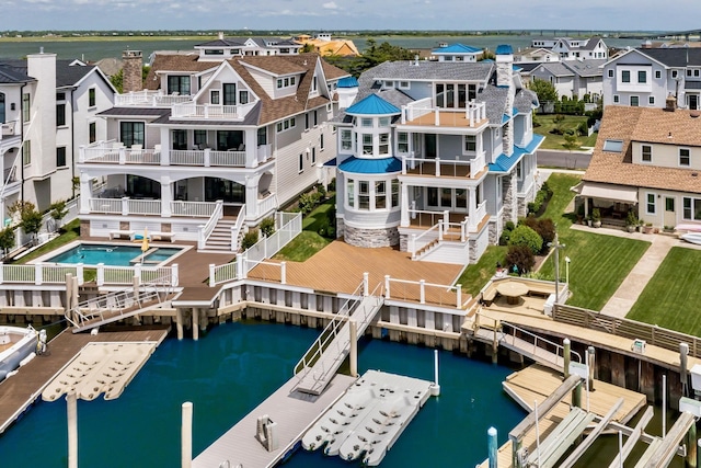 243 N Point Rd, Ocean City, NJ 08226 - drone / aerial view featuring a water view