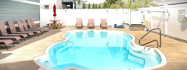 view of pool with a patio