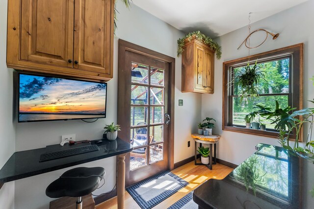 463 Rte 47 N, Goshen, NJ 08210 - doorway to outside featuring plenty of natural light, light wood-type flooring, and baseboards