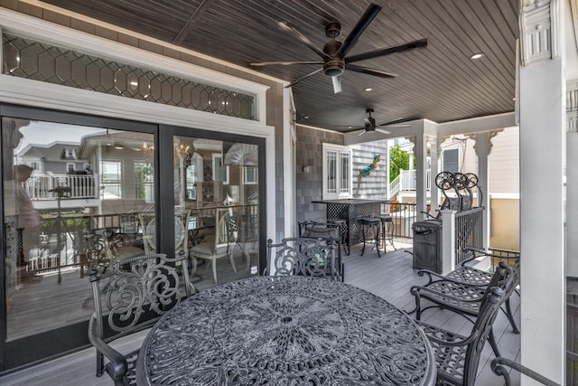 2901 Pacific Ave, Wildwood, NJ 08260 - view of patio featuring outdoor dining area and a ceiling fan