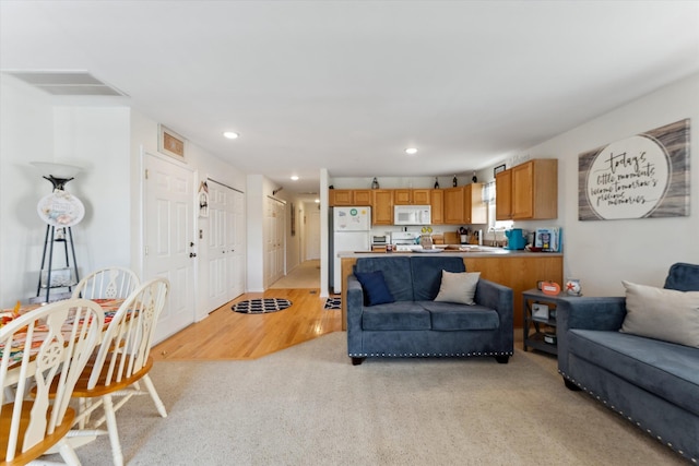 view of carpeted living room