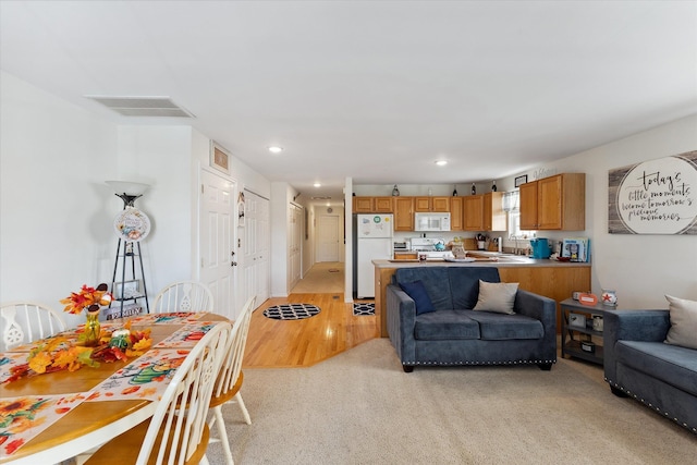 view of carpeted living room