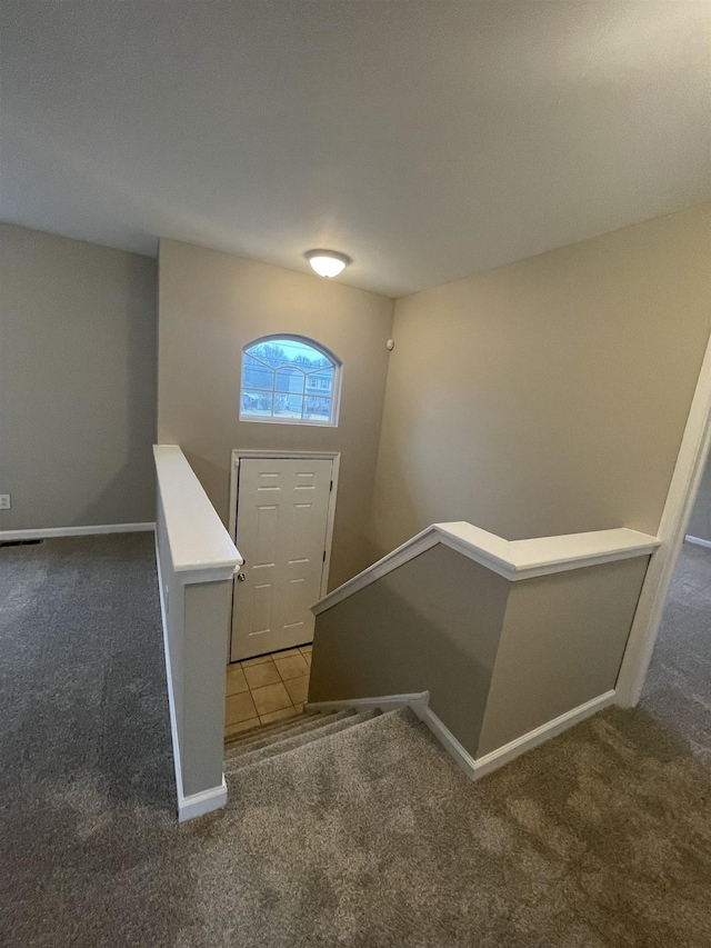 view of carpeted entryway