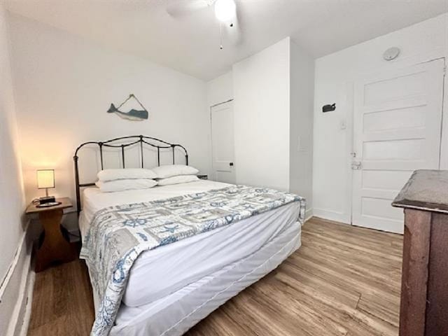 148 E Burk Ave Unit 3, Wildwood, NJ 08260 - bedroom featuring wood finished floors and ceiling fan