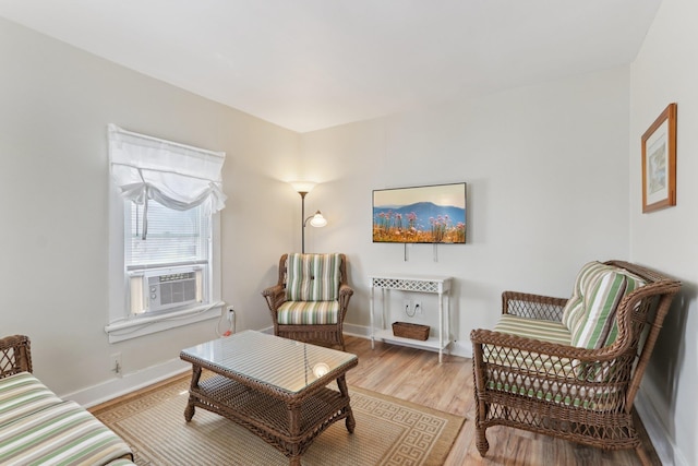148 E Burk Ave Unit 3, Wildwood, NJ 08260 - living area featuring cooling unit and wood finished floors