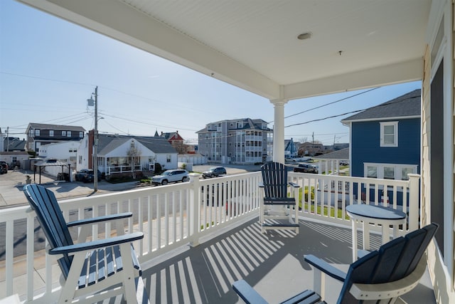 balcony with a residential view
