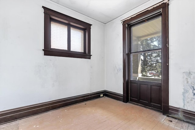 empty room featuring light hardwood / wood-style floors