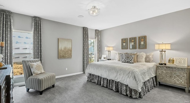 bedroom featuring carpet