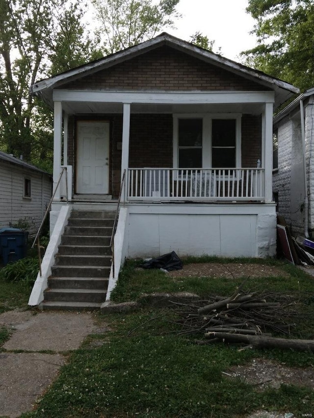 bungalow with a porch