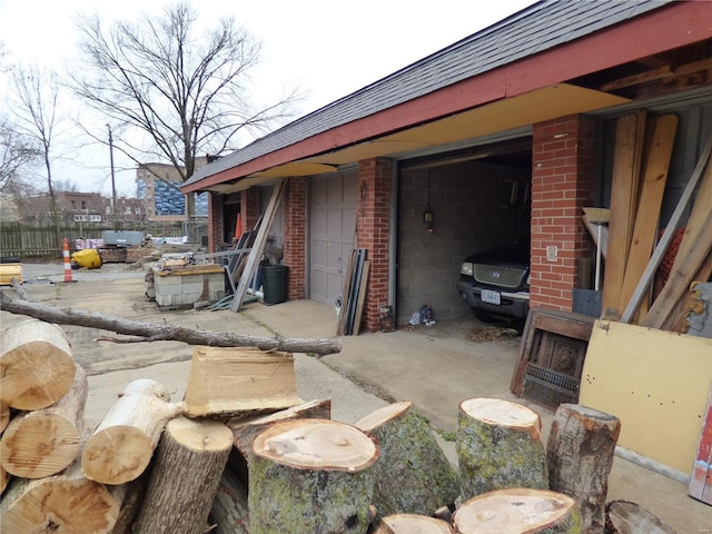 view of home's exterior featuring a garage