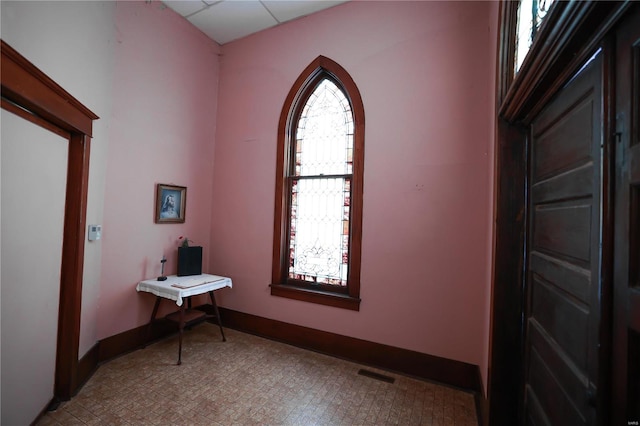 empty room with tile flooring