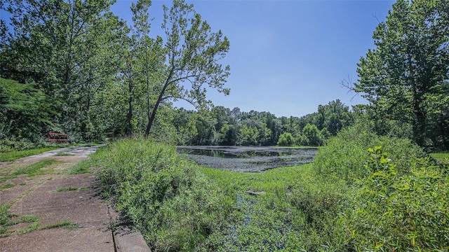 exterior space featuring a water view