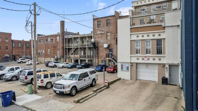 view of building exterior with a garage