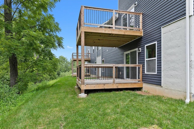 exterior space with a deck and a balcony