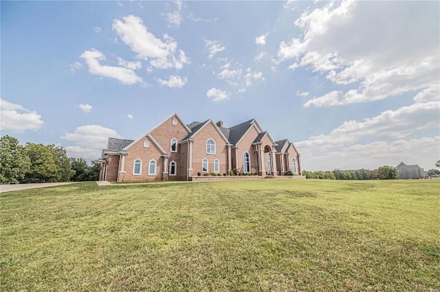 view of front property with a front lawn