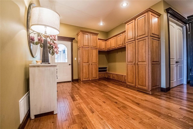 kitchen featuring light hardwood / wood-style flooring