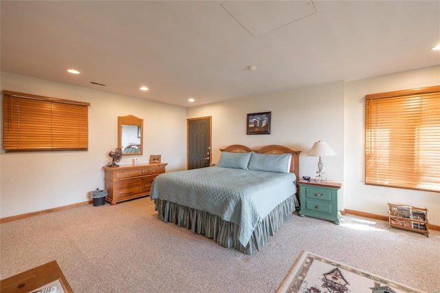 view of carpeted bedroom