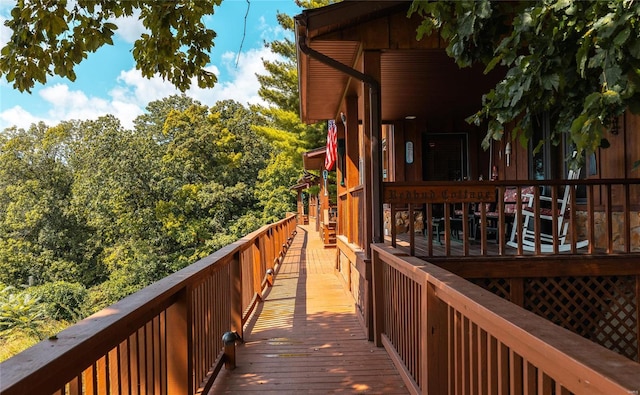 view of wooden terrace