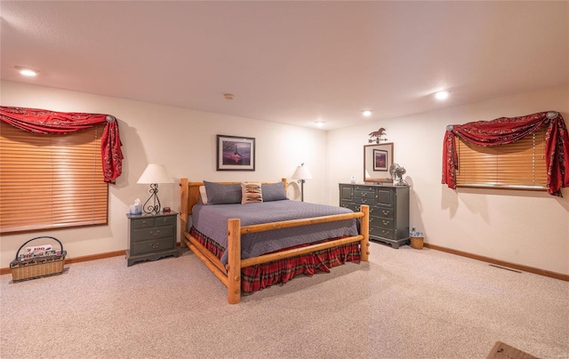 bedroom with carpet floors