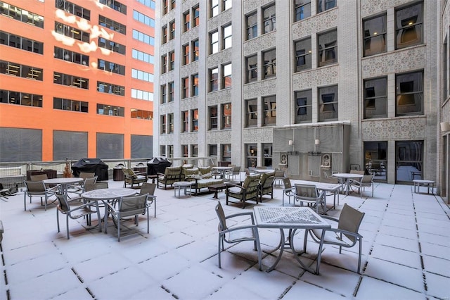 view of patio featuring grilling area