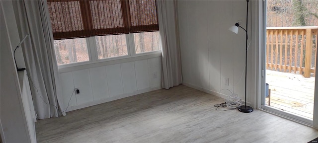 empty room featuring light wood-type flooring and plenty of natural light