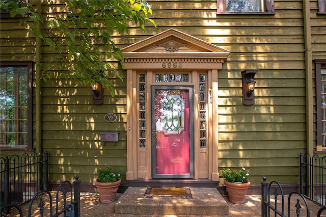 view of doorway to property