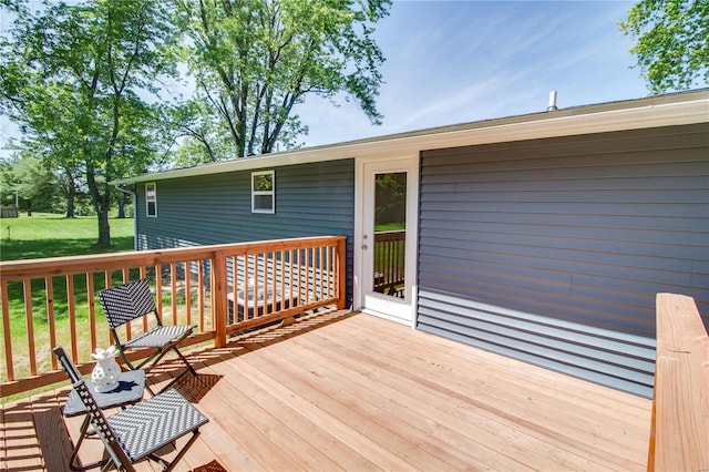 view of wooden deck