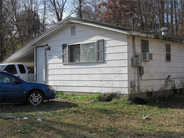 view of home's exterior featuring cooling unit