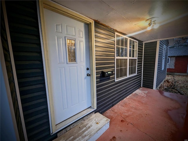 view of doorway to property