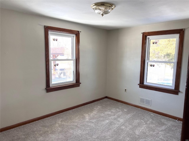 view of carpeted empty room