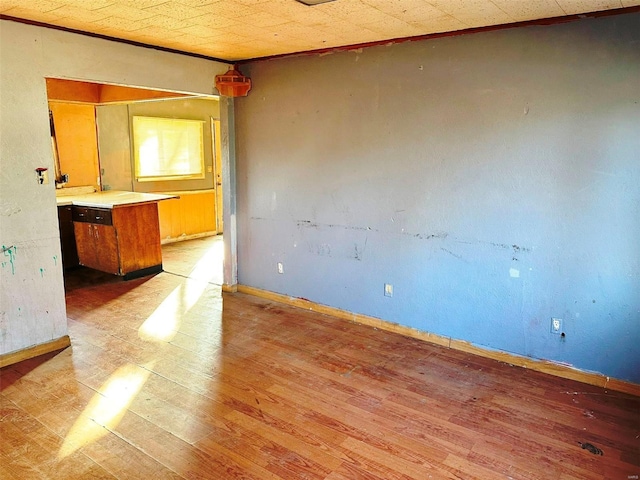 empty room featuring light hardwood / wood-style flooring