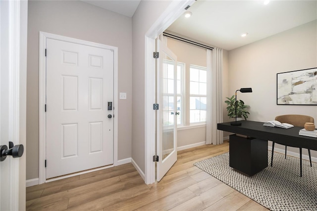 interior space featuring light hardwood / wood-style flooring