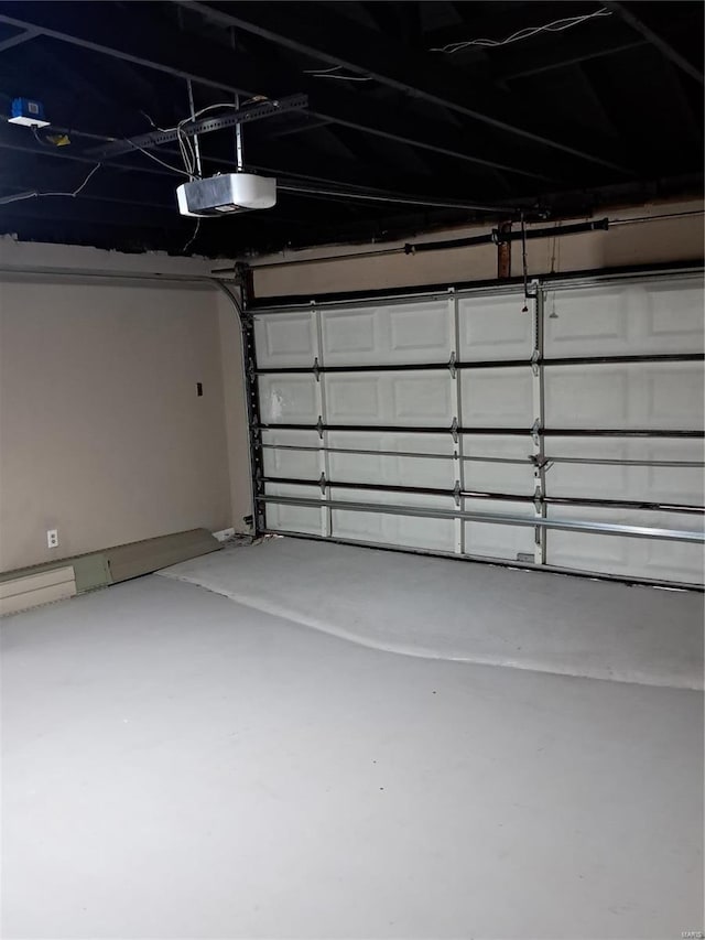 garage featuring a garage door opener