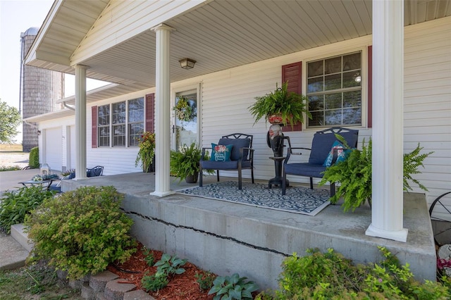 view of patio with a porch