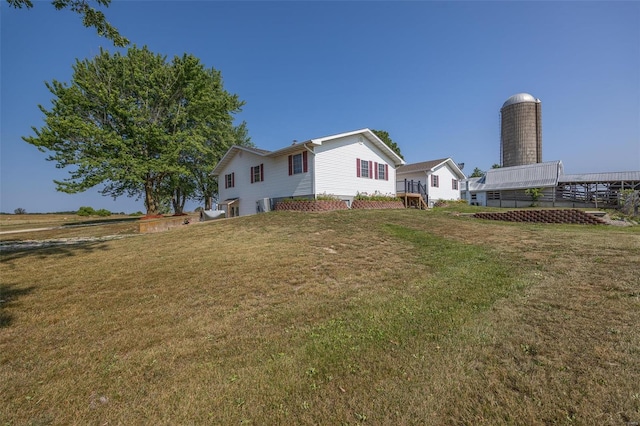 view of yard with a deck