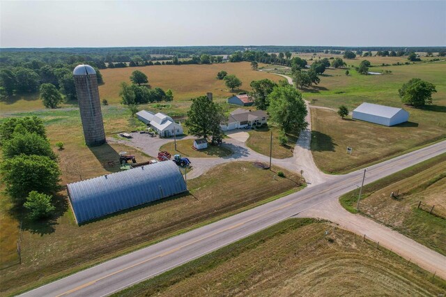 bird's eye view with a rural view