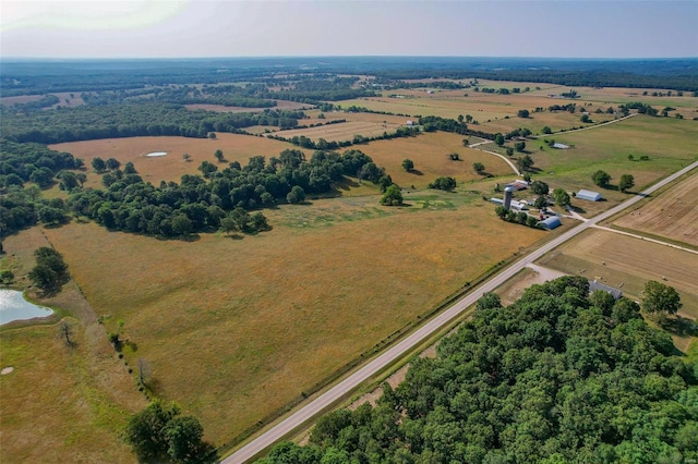 drone / aerial view featuring a rural view