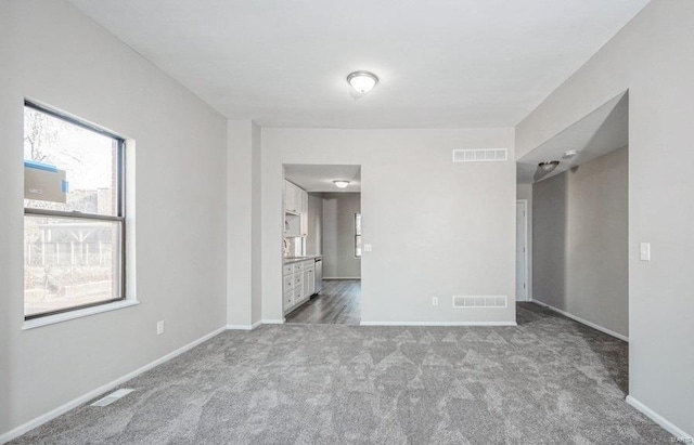 carpeted empty room featuring a healthy amount of sunlight