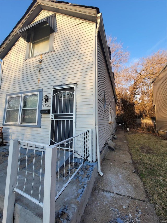 view of rear view of property