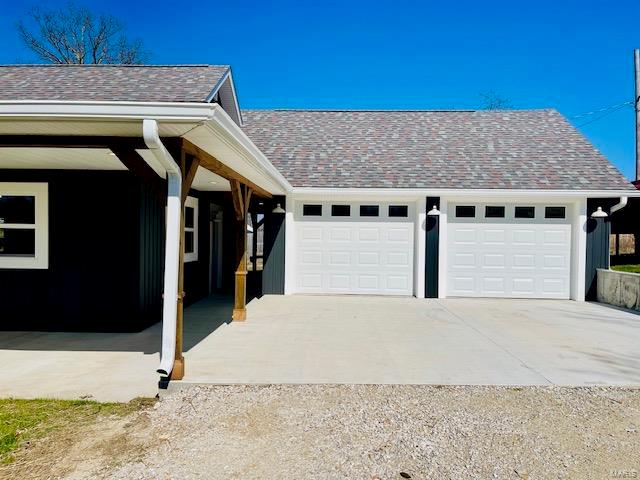 view of home's exterior featuring a garage