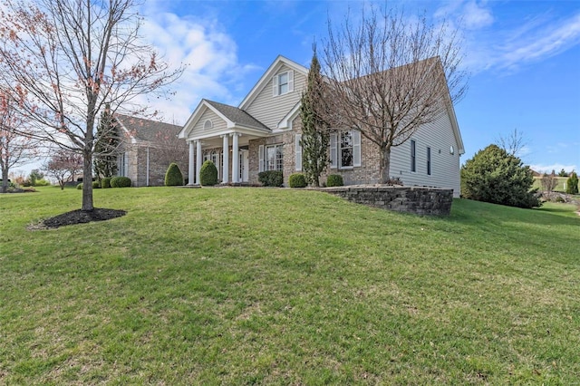 view of front of house with a front yard