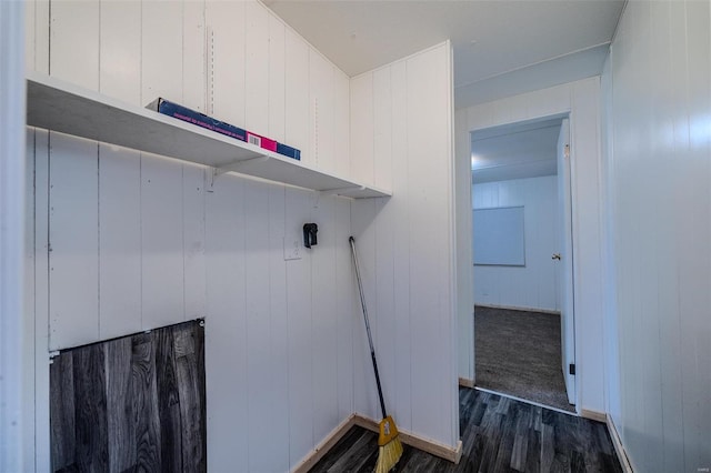 interior space featuring dark hardwood / wood-style flooring