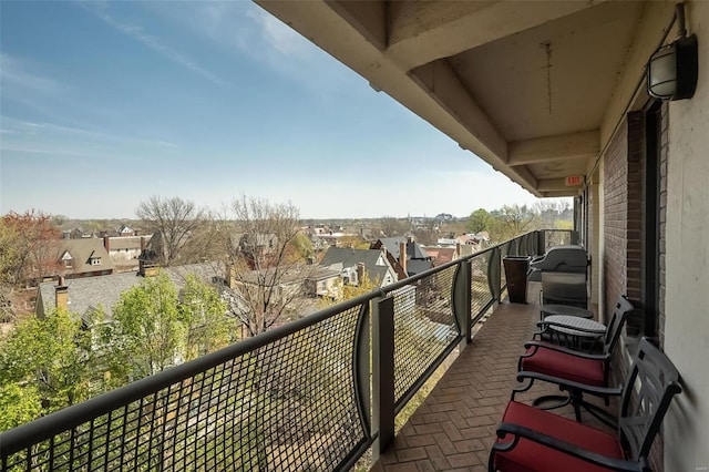 balcony featuring a residential view